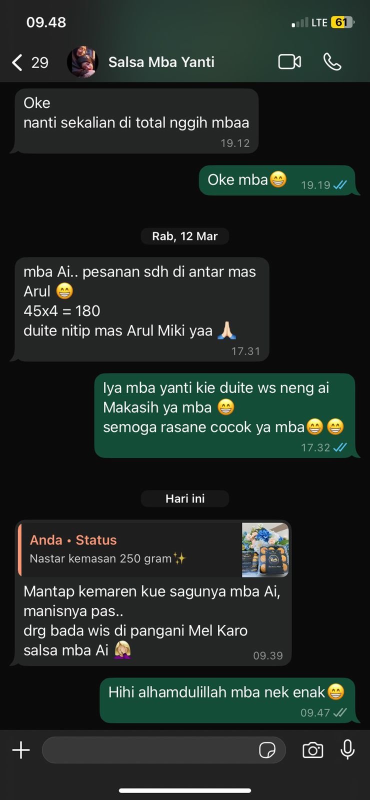 Testimoni Kue Kering